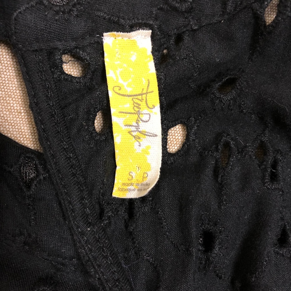 CLEARANCE✨ Free People Cupcake Mali Black Eyelet Tank Top S - Picture 5 of 6